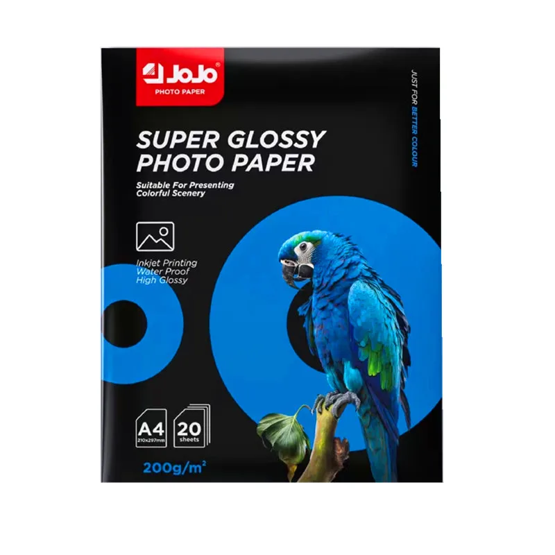 JOJO China Manufacturer Waterproof 200g High Gloss Single-side Photo Paper