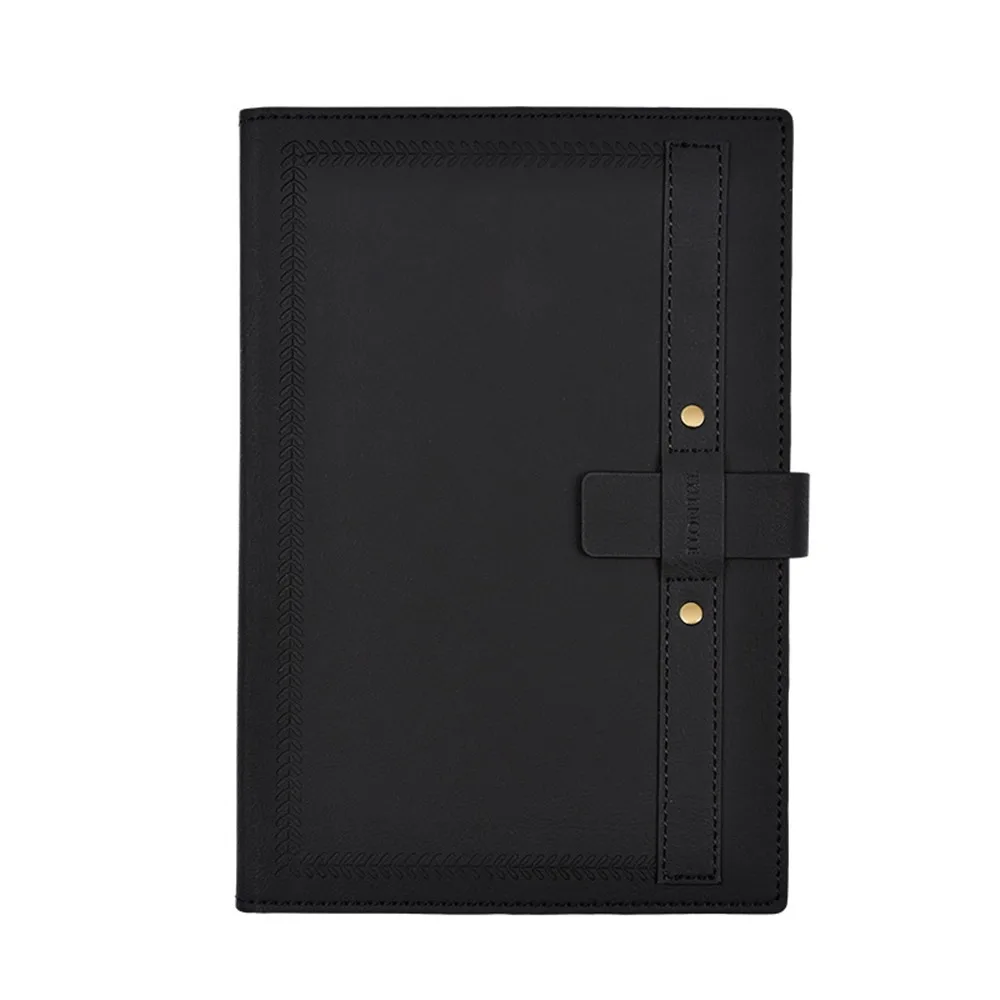 Bloc de notas A5 de 288 páginas, textura esmerilada, papel grueso, cuaderno de oficina de negocios, cubierta de cuero PU impermeable, cuaderno para estudiantes