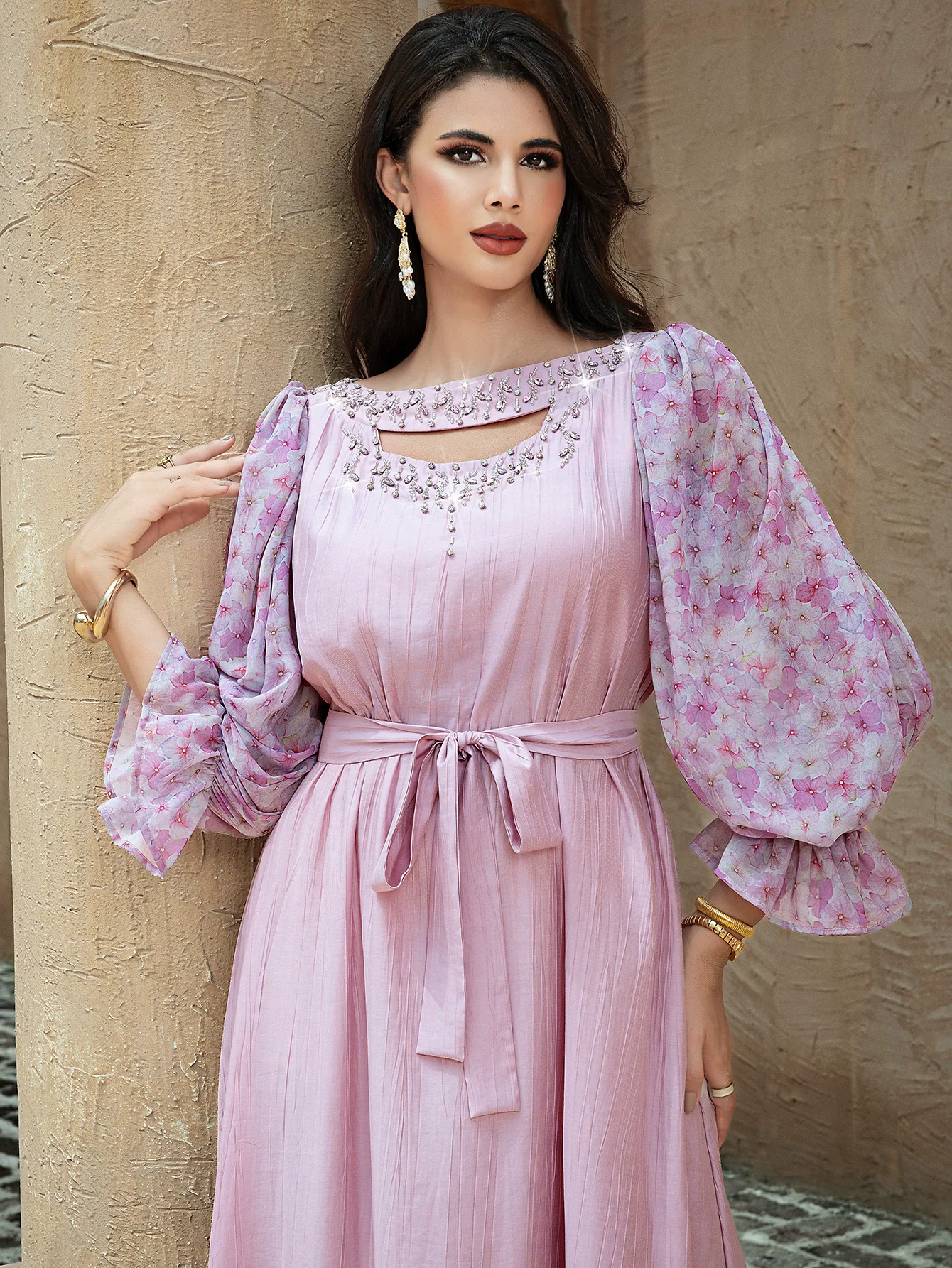 Bliski Wschód Ramadan Maroko Turkiye muzułmańska odzież damska Abaya haftowana koronkowa moda arabska dubaj wysokiej klasy długa sukienka