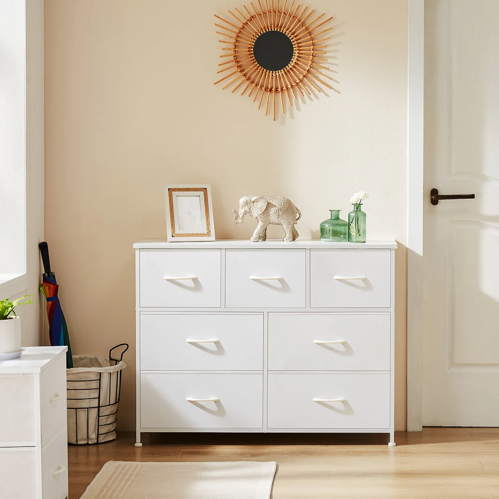Jhk Desser Voor Slaapkamer Met 7 Stoffen Laden Organizer Opbergkast Borstkleding Voor Woonkamer Vitrinekast Van Meubels