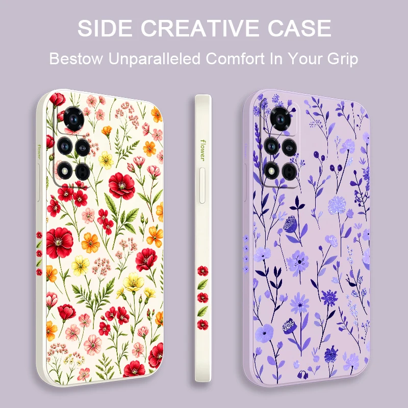 Floral Pattern Phone Case For Honor 600 Pro 400 70 Lite 500 200 90 Smart 50 SE 20 9C 9X Pro Silicon Soft Lens Protect Cases Capa