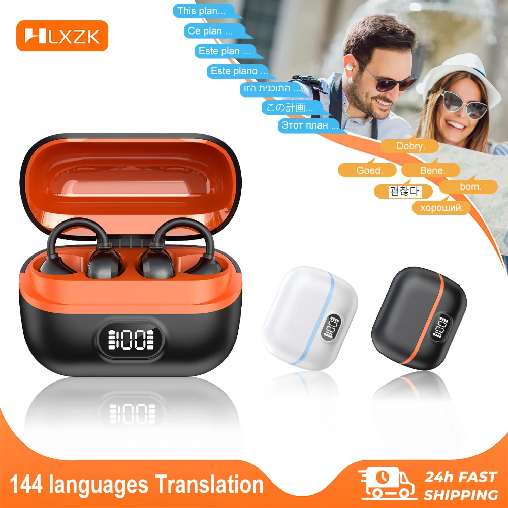

144 Languages Translator Real Time Two-way Translation Headphones Noise Cancelling Low Latency Earphones for Kids Women Men