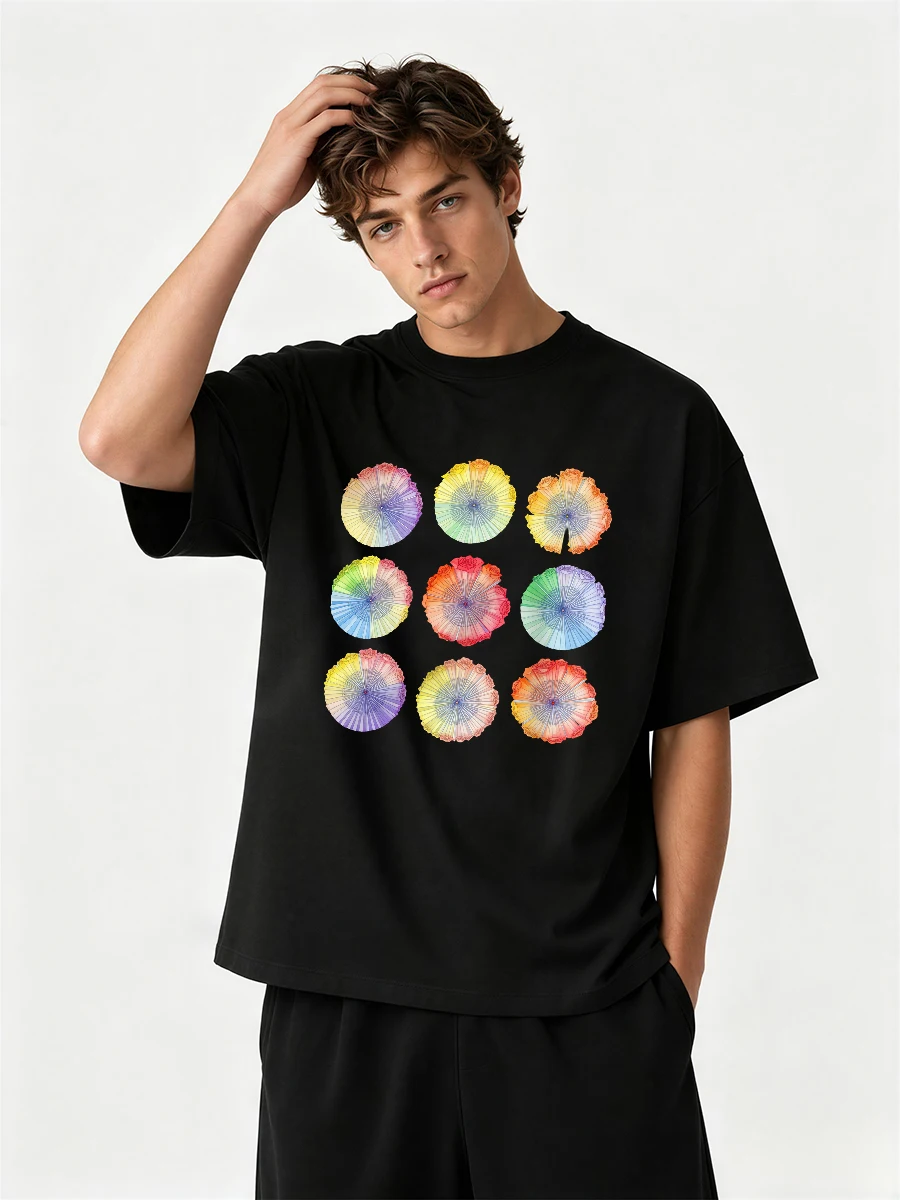 T Shirts Male Logo Text Print - Streetwear Brand Graphic Designer 评论和价格