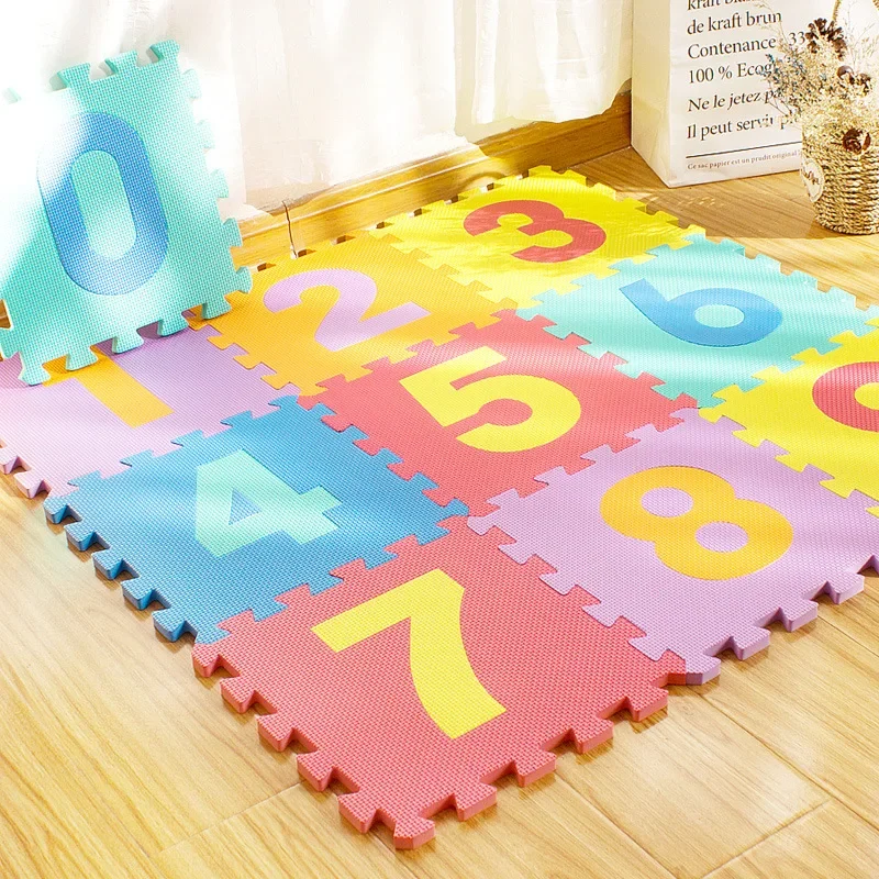 Baby Play Mat 30cmX30cm Kids EVA Foam Puzzle Carpet Interlocking Floor Tiles Educational Alphabet Numbers Activity Game Toys