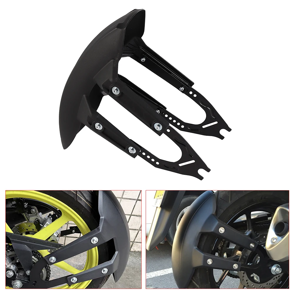 

Splash Guard Universal Motorcycle Rear Wheel Fender Mudguard Cover Black With Bracket Motorbike Accessories