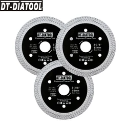 DT-DIATOOL 85mm Rand Diamant Turbo Trennscheibe Sägeblatt Mesh Grinder Rad Porzellan Keramik Fliesen Marmor Trocken/Nass winkel Grinder