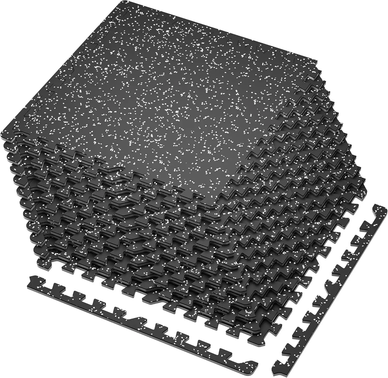 

Набор из 12 матов для спортзала толщиной 0,4 дюйма, из высокоплотного ЭВА-пенопласта с резиновым покрытием, площадь 48 кв. футов, для домашних тренировок