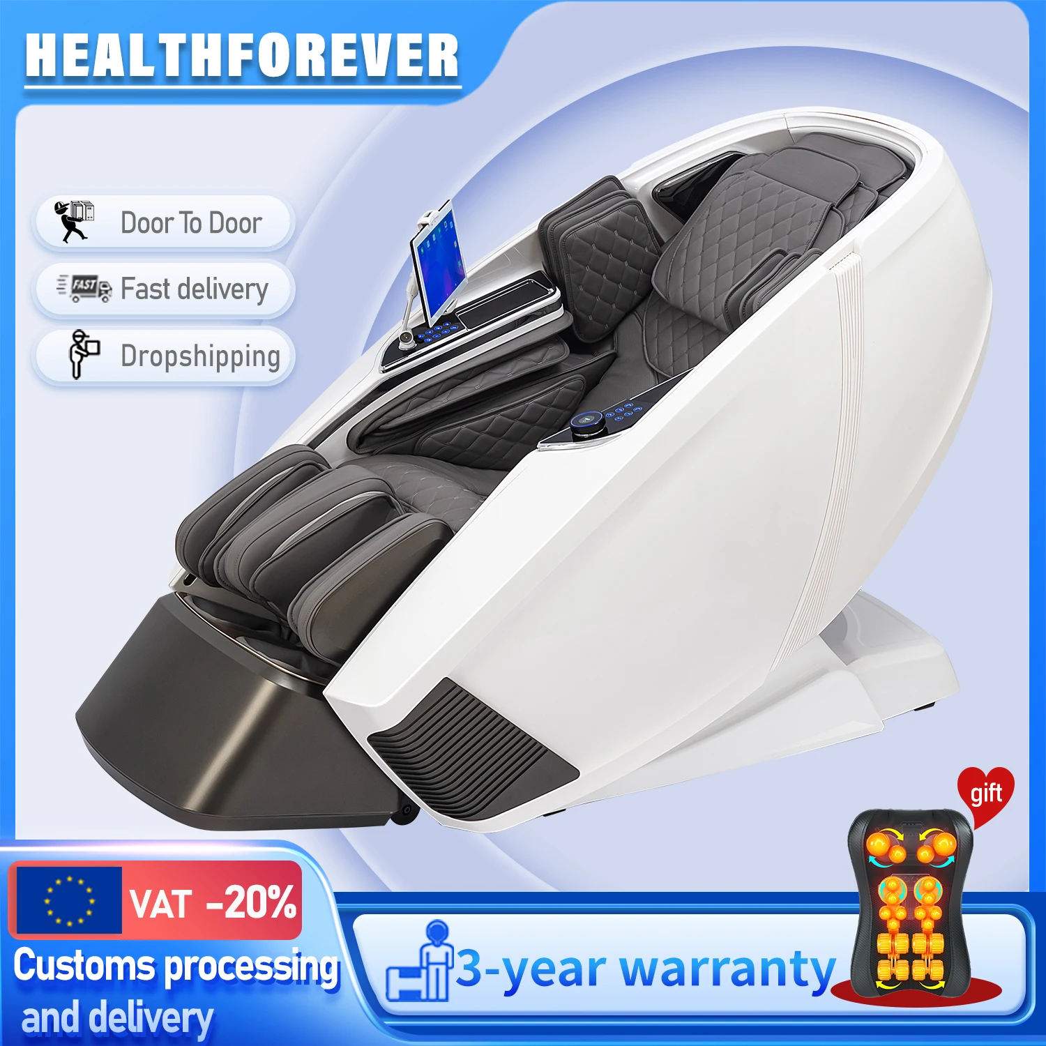 

4D Massage Chair, 2025 Full Body Shiatsu Recliner with Electric Extendable Footrest, Zero Gravity, SL Track, Deep Yoga Stretch