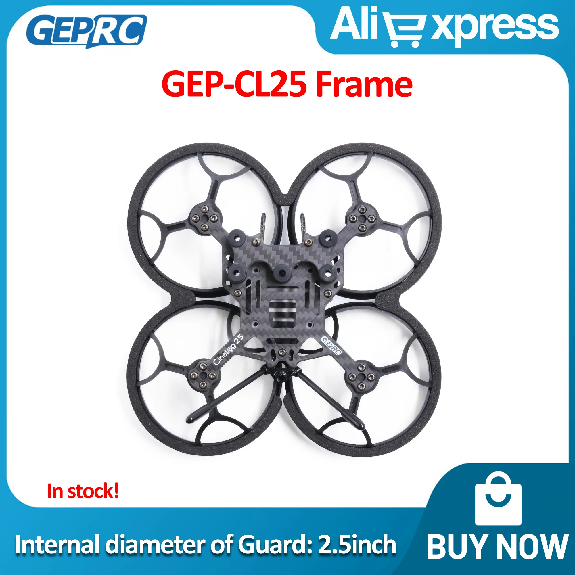 

GEPRC GEP-CL25 Рамка 109 мм 2,5-дюймовая рама FPV Комплект для Vista HD Передача цифрового изображения/аналоговый VTX для квадрокоптера DIY Запчасти