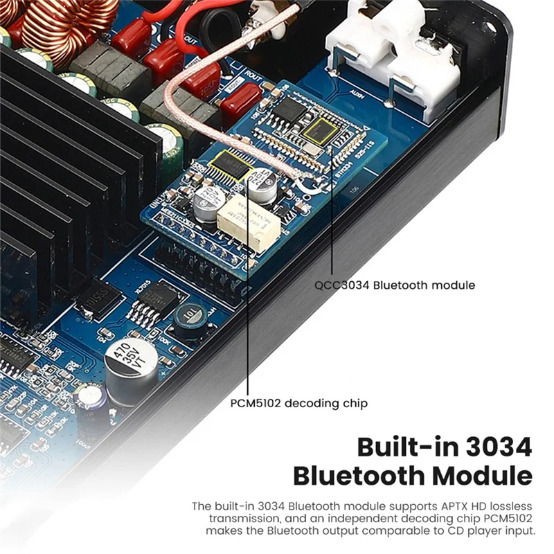 TPA3255 Bluetooth 5,1 PCM5102 Decoder HIFI Audio Power Verstärker Amplificador Lautsprecher Sound 300Wx2 + 600W