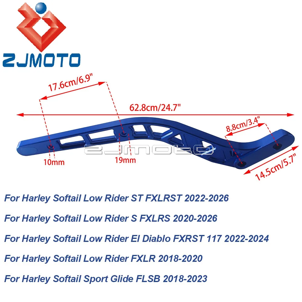 Motorcycle CNC Machined Aluminum Rear Fender Strut Performance Modified Bracket For Harley Softail FXLR FXRST FXLRS FXLRST FLSB