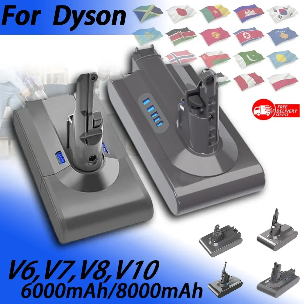 

Cleaner Spare Batterie for Dyson V6 V7 V8 V10 Series SV12 DC62 DC58 SV11 SV10 SV12 SV11 sv10 Handheld Vacuum 21.6V battery