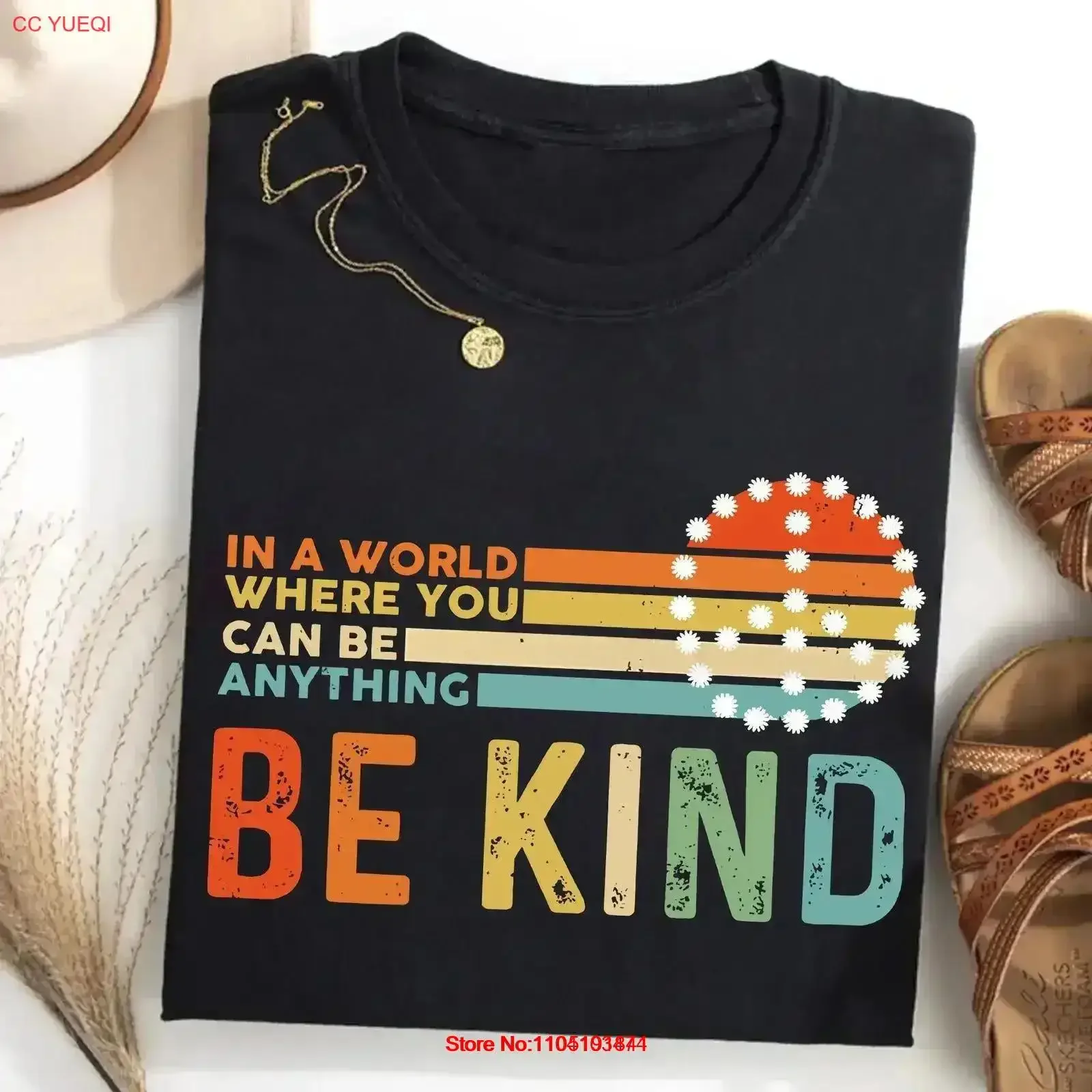 Be Kind T Shirt In A World Where You Can Anything Retro Kindness Positive Quote Motivational Spread vintage Washed Stretched