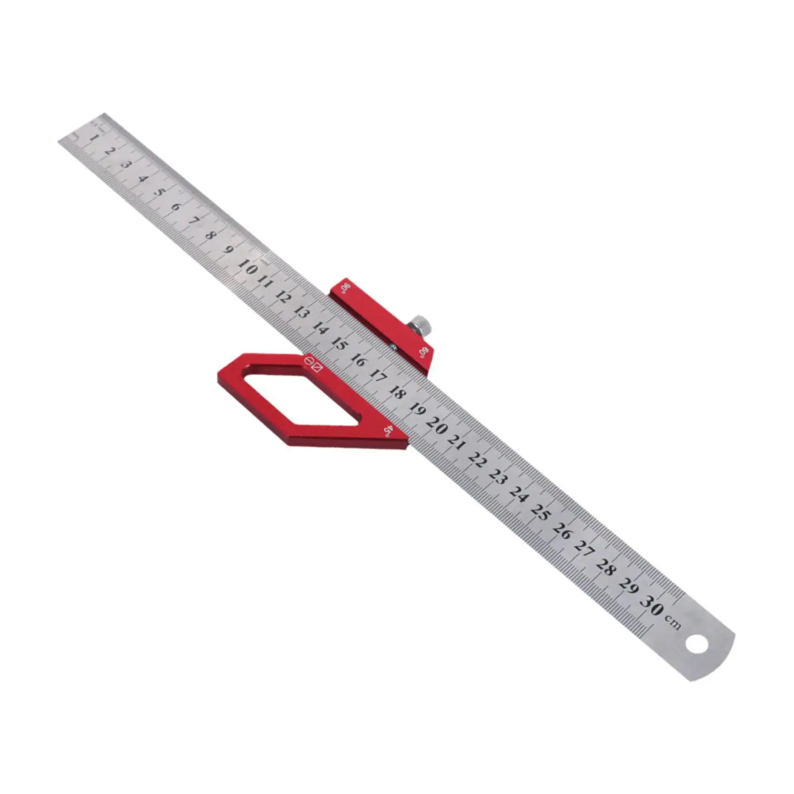 Durable Aluminum Alloy Woodworking Scriber Marking Ruler 30cm Adjustable Angle Gauge for DIY and Professional Use
