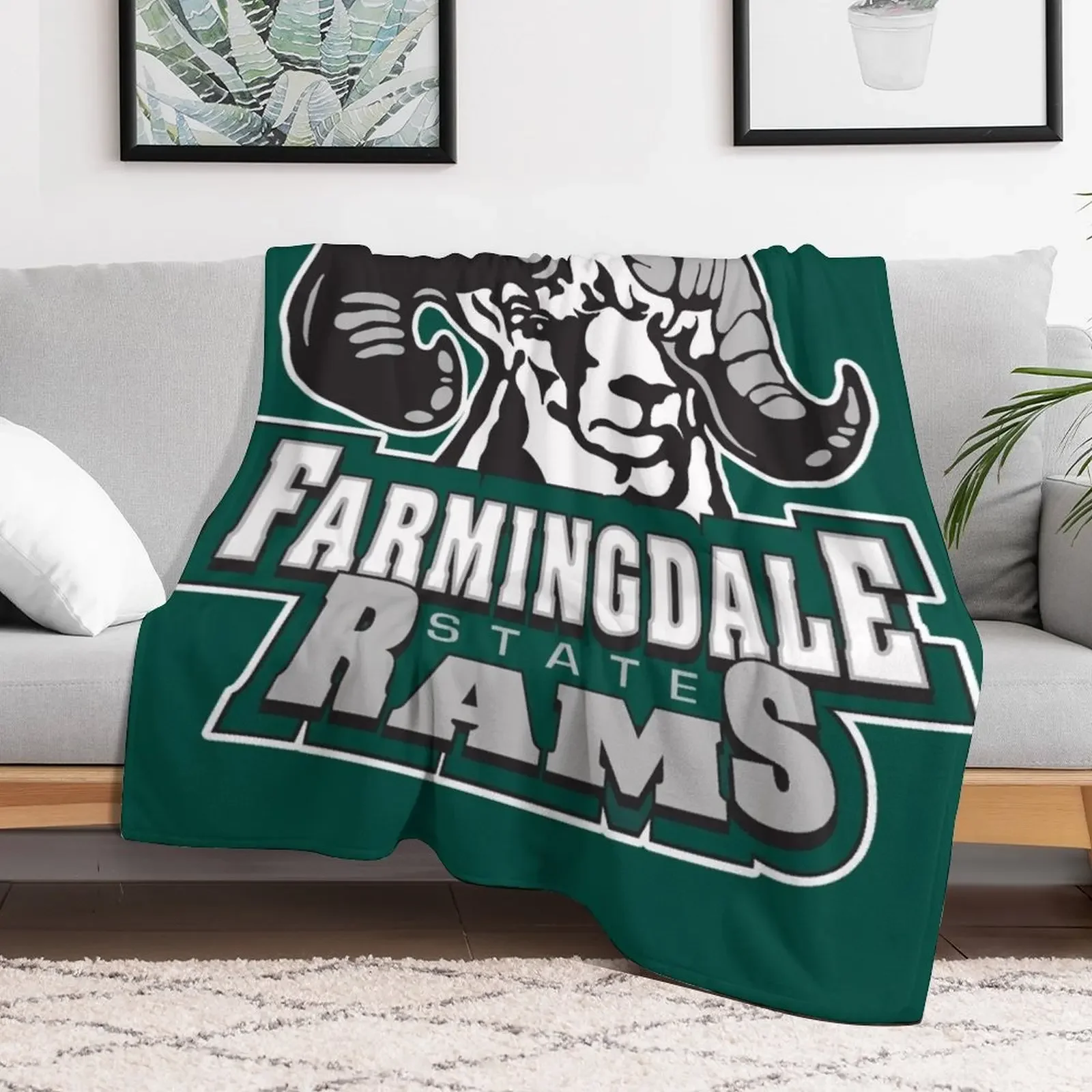 Farmingdale State College Throw Blanket for sofa Flannel Bed Blankets