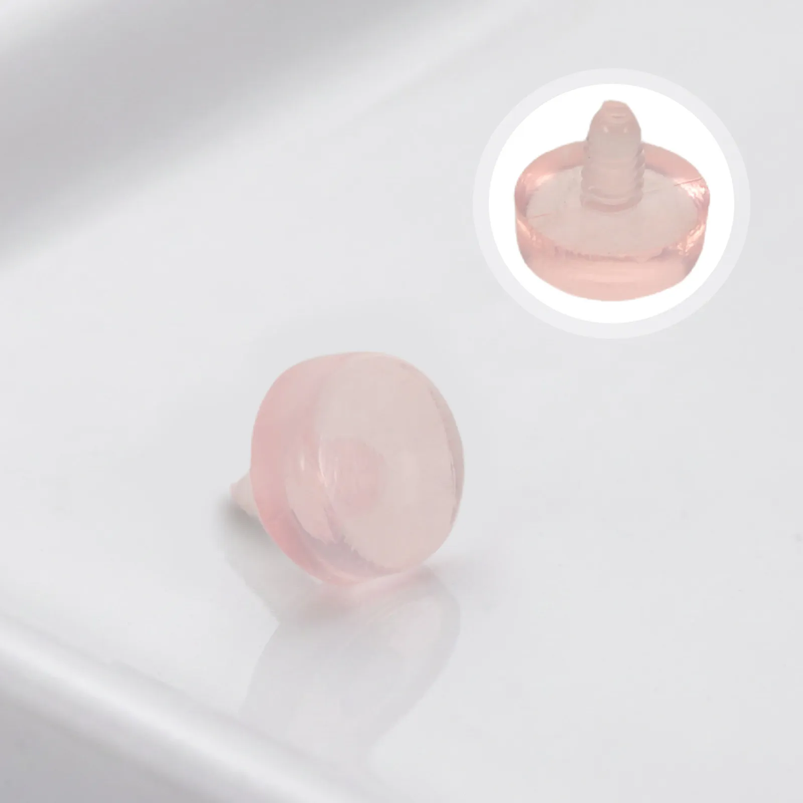 20Pcs Secure Fit Internally Threaded Clear Stud Tops Hypoallergenic Earring Backs Invisible Lightweight Jewelry Retainers Nose