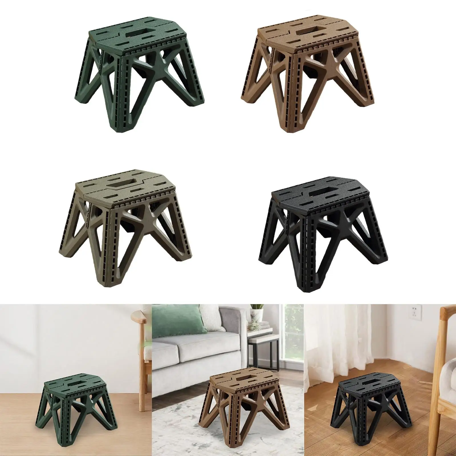 Folding Camping Stool Compact Collapsible Stool for Fishing BBQ Garden