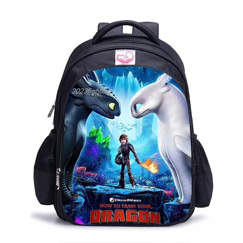 Cartoon How to Train Your Dragon School Bag for Girls Boys Orthopedic Primary Schoolbag Folded Children School Bag for Kids