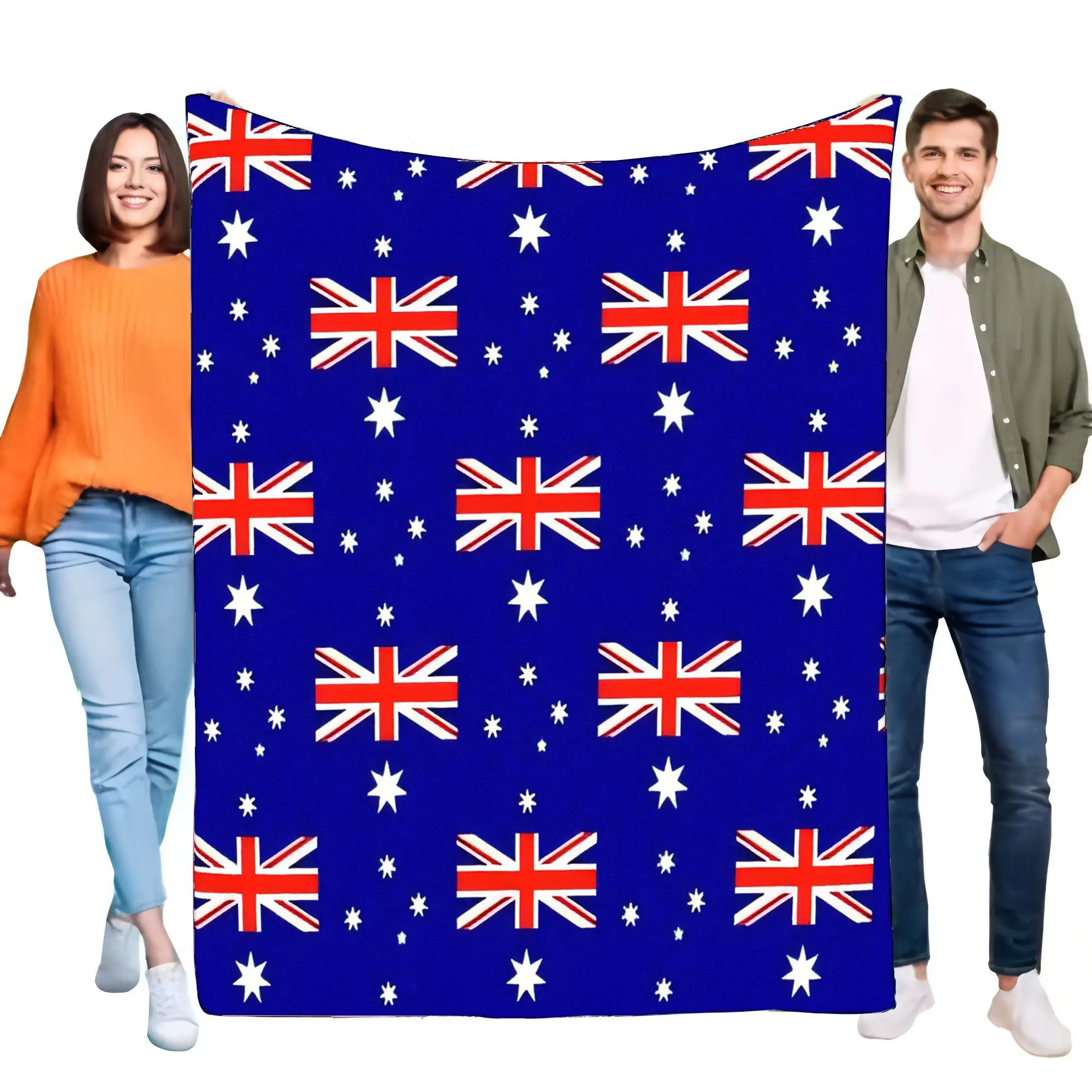 Australia National Flag Blanket Super Soft Flannel Fleece Throw, Cozy Warm Bed Sofa Home Decor Patriotic Souvenir Gift