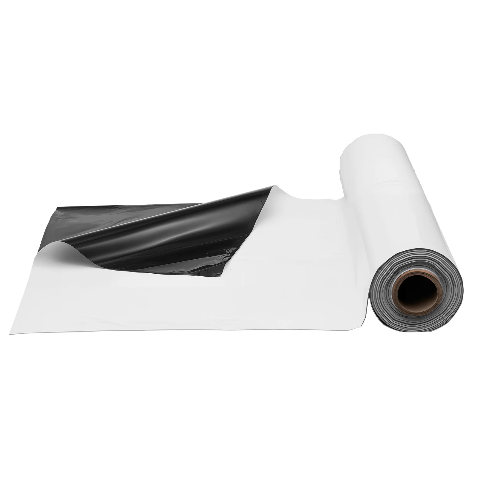 14 Mil Plastic Sheeting Heavy-Duty 10' x 100', Thick Plastic Sheeting Roll, Plastic Drop Cloth Painters Tarp Covering for Crawl Space Vapor Barrier, Black and White Double-Sided, Multi-Purpose