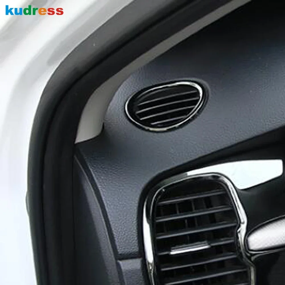 For Kia Rio 4 X-line 2018 2019 Stainless Steel Car Front Upper Air Condition Vent Outlet Cover Trim Interior Accessories