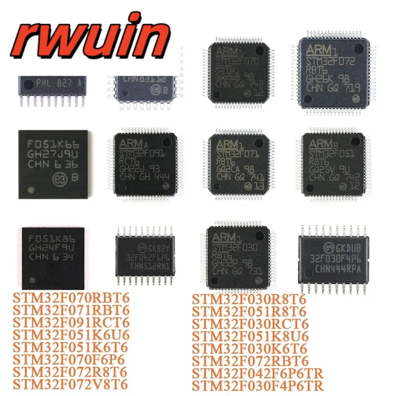 5pcs/1pc STM32F051K6U6 UFQFPN32 Cortex-M0 32-bit Microcontroller-MCU SMD Chip STM32F030F4P6TR STM32F051K8U6 STM32F072RBT6 STM32F