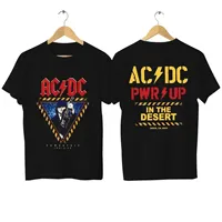 2025 Hot Sale Summer Legendary Band AC Power Up DC Black T Shirt Men Women Short Sleeves Cool Hip Hop Streetwear Summer Top