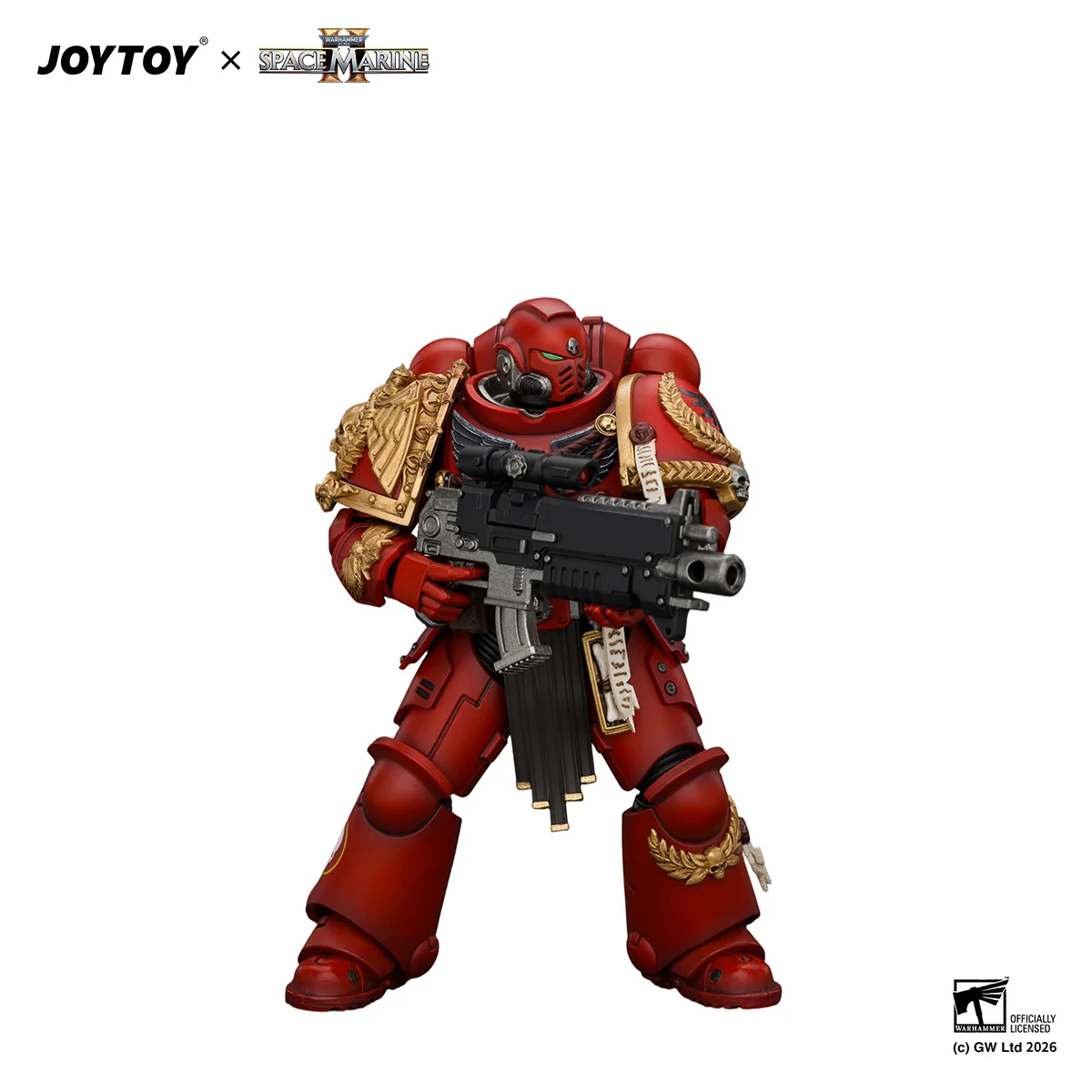 [Pre Order]JOYTOY Warhammer 40K 1/18 Action Figure Game Edition Blood Angels Veteran with Bolt Rifle, Chainsword and Bolt Pistol view 4