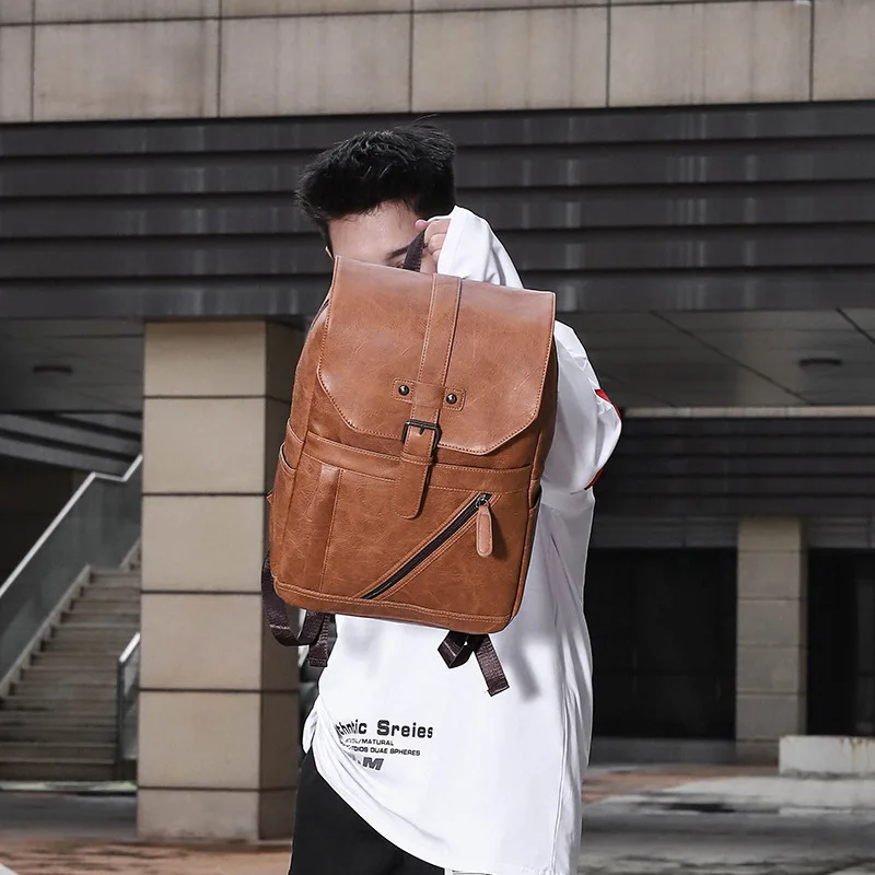 Mochila de Cuero Estampada de - Leather Work Rucksack Mens reseña y precio