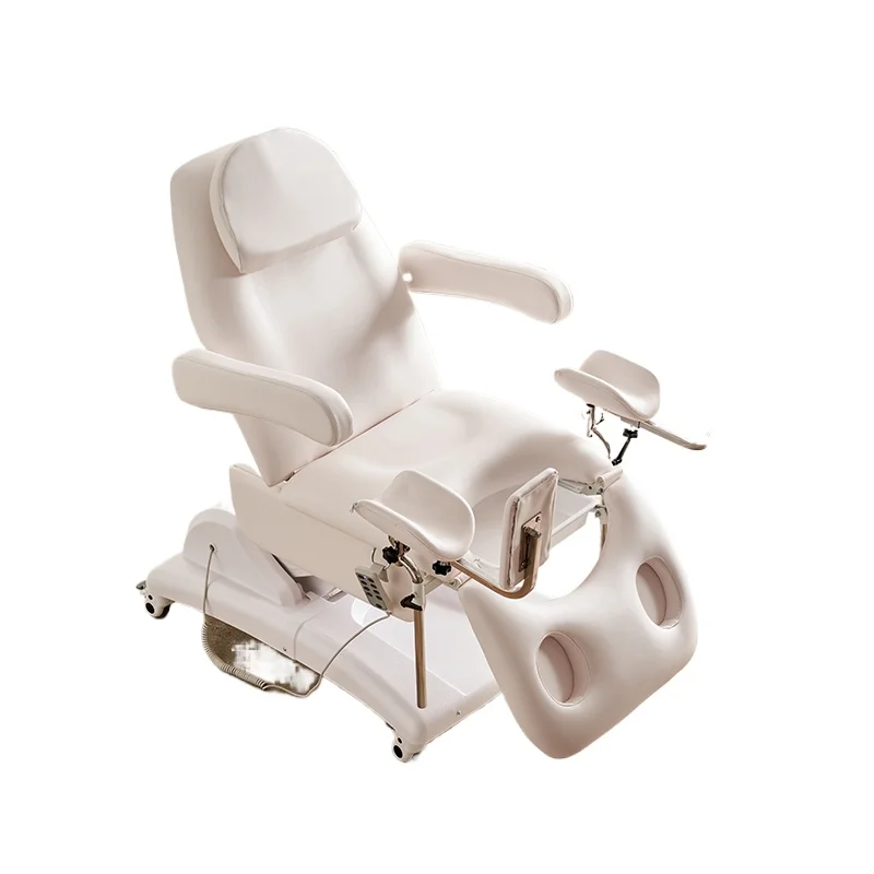Electric Hydraulic Adjustable Medical Exam Bed Gynecological Examination Table for Clinic Hospital PU Leather Top Bed