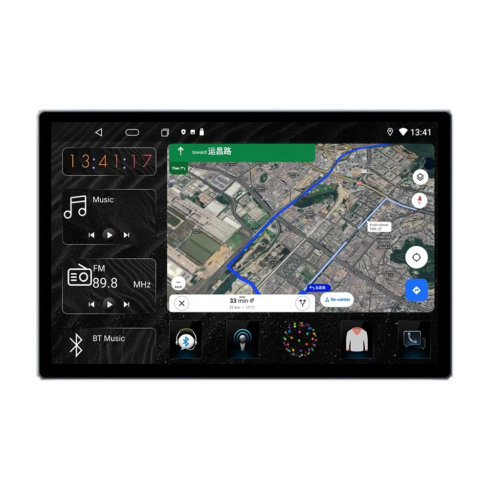 STLFJmance 13 بوصة عالمية 2000*1200 تعمل باللمس راديو السيارة Bt5.0 4G Dsp Rds أندرويد السيارات Carplay 2 Din نظام الملاحة لتحديد المواقع