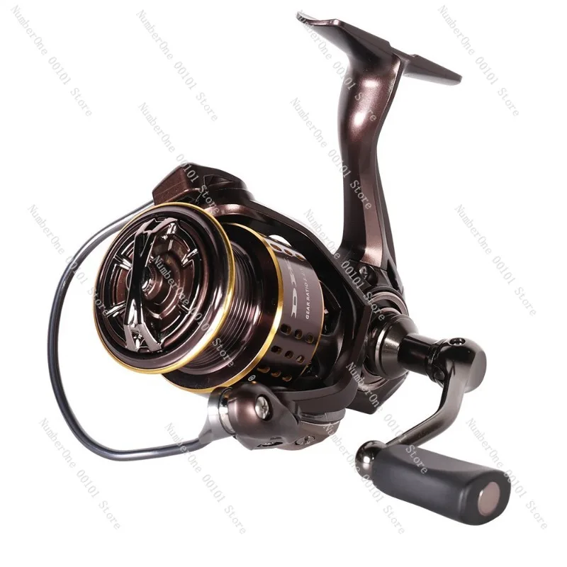 بكرة صيد دوارة معدنية، بكرة مرساة من النوع 10000، صب لمسافات طويلة بدون فجوة، تصميم فم مائل #4