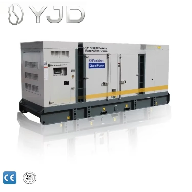 50/60Hz Diesel 3 Phase 4 Wire Super Silent Type Generator Brand Powerguard 500kva with for 2506C-E15TAG2 Engine and ATS
