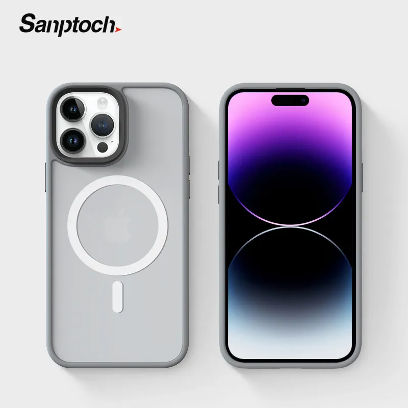 

For MagSafe Luxury Translucent Matte Phone Case For iPhone 12 13 14 15 16 Pro Max Plus Military Shockproof Bumper Magnetic Cover