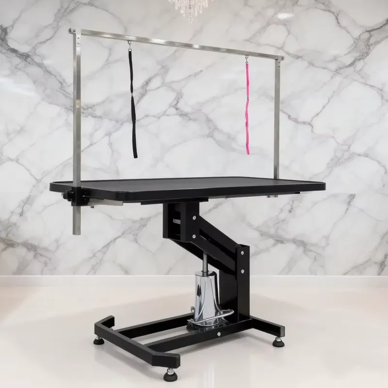 Height Adjustable Grooming Table Hydraulic Grooming Station with Leash Professional Pet Grooming Table