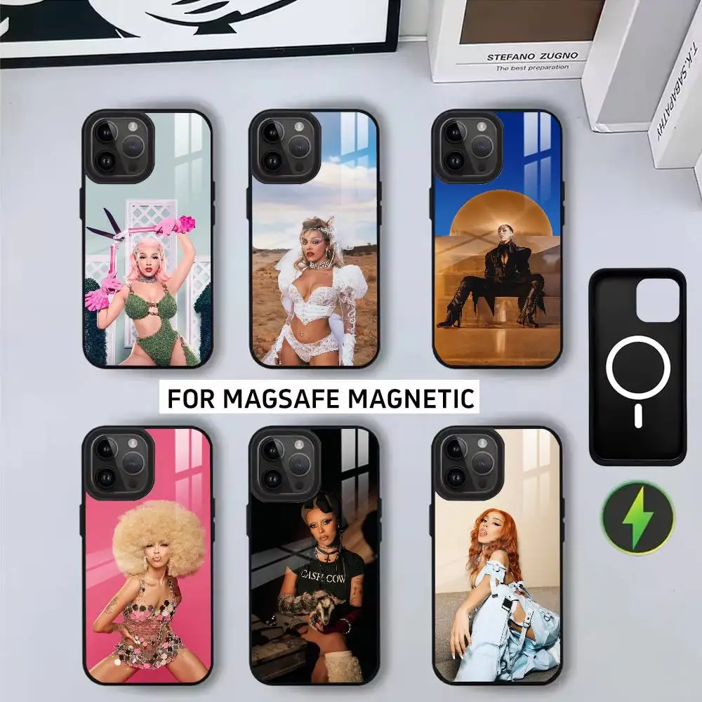 

Singer D-Doja Cat-es Phone Case For iPhone17,16,15,14,13,12,11 Plus,Pro Magnetic For Magsafe Wireless Charging