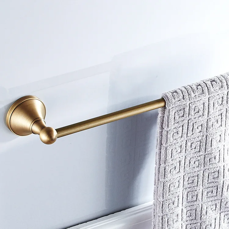 Single Towel Bar Bathroom Brass European Shower Pendant Antique Towel Bar Single Rod