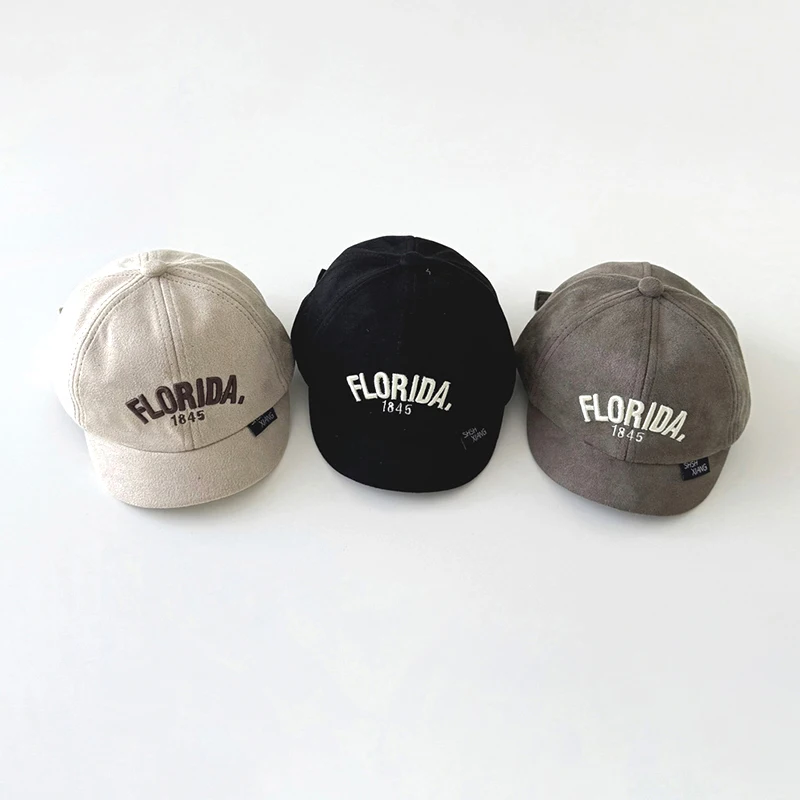 

Solid Color Letter Baby Baseball Hat Adjustable Cotton Toddler Peaked Cap Summer Soft Cotton Kids Boy Girl Sun Hats