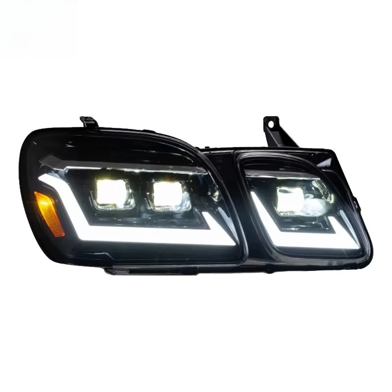 2 Pieces for  LX470 Headlights 1998 2007 Car Accessories LX470 Upgrade LED Headlight Projector Head Lamp Light