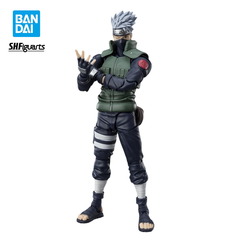 

Оригинальные фигурки героев мультфильма BANDAI SHF Наруто Hatake Kakashi 2,0, Аниме фигурки из ПВХ, модели игрушек