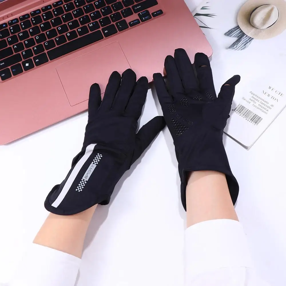 Gloves Show Two Finger Anti-slip Summer Sunscreen Gloves Outdoor Riding Mittens Touch Screen Gloves Women Driving Gloves