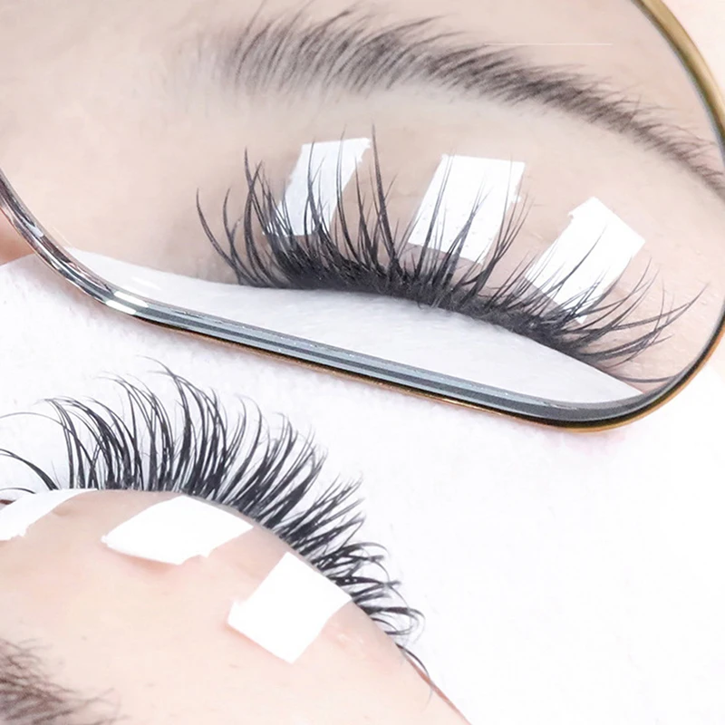 Stainless Steel Multifunction Checking square Lash Mirror Eyelashes Extension Beauty Makeup Portable Fold Rotate Mirror Tool