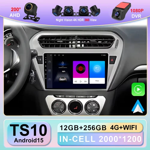Android15 para Peugeot 301 por Citroen c-elysee CElysee 2012 - 2016 reproductor Multimedia para coche navegación GPS pantalla táctil No 2din