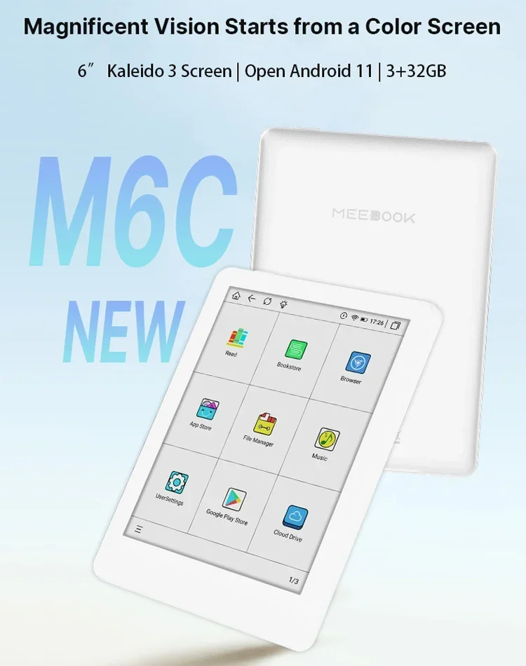 

Hot Sale 6 Inch Cool Gadgets Electronic Eink Screen Android Tablet Ebook Readers With Colorful Eink Display E-reader