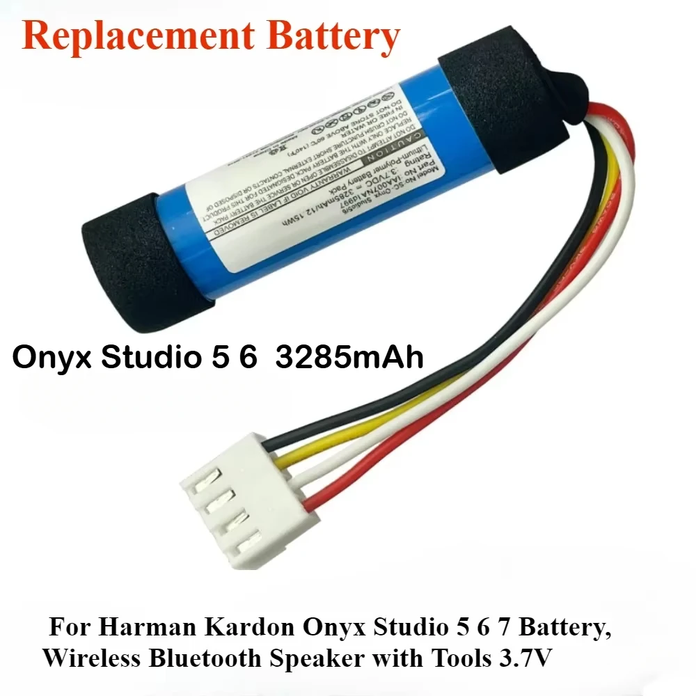 

Wireless Bluetooth Speaker with Tools 3.7V 3250mAh/3850mAh Replacement Battery for Harman Kardon Onyx Studio 5 6 7 Battery,