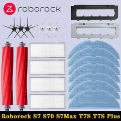 Roborock-Robô Aspirador Acessórios, S7, S70, S7Max, T7S, T7S Plus, Tampa da Escova Principal, Filtro Hepa, Mop Pad Peças De Reposição