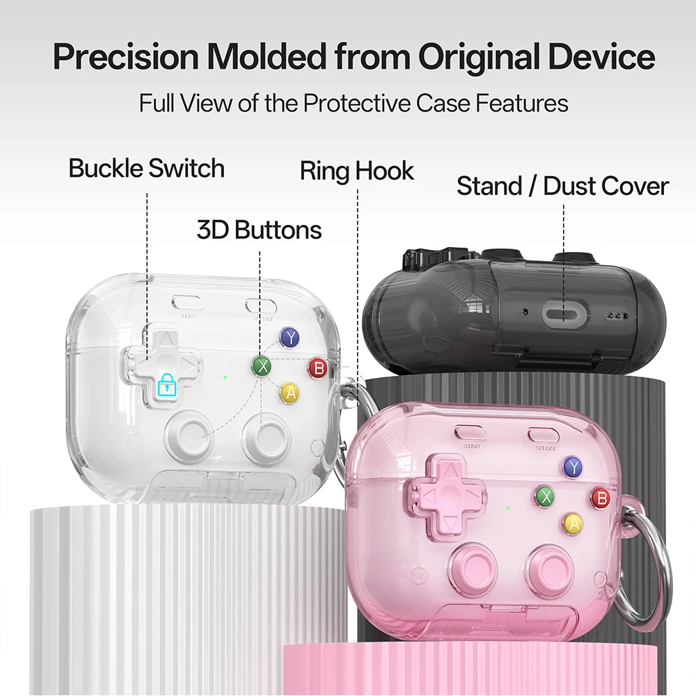 For AirPods Pro 3 Case Creative Stand Holder Gaming Headphone Cover For AirPods Pro 2 2nd Pro3 Pro2 4 Pro Cases Sleeve With Hook - view 6