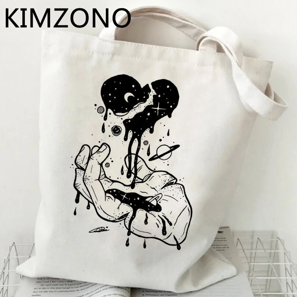 Witch shopping bag bolso grocery reusable canvas shopping eco bag jute string cabas