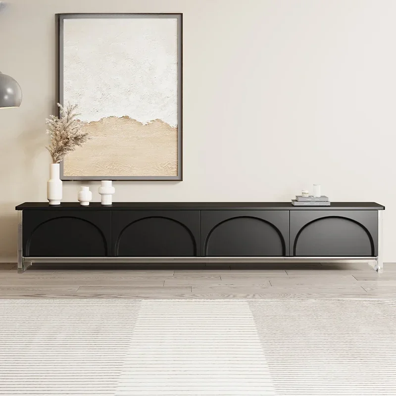 

1184Italian Minimalist Suspended TV Cabinet Living Room Advanced Floor Cabinet Combination Acrylic Paint