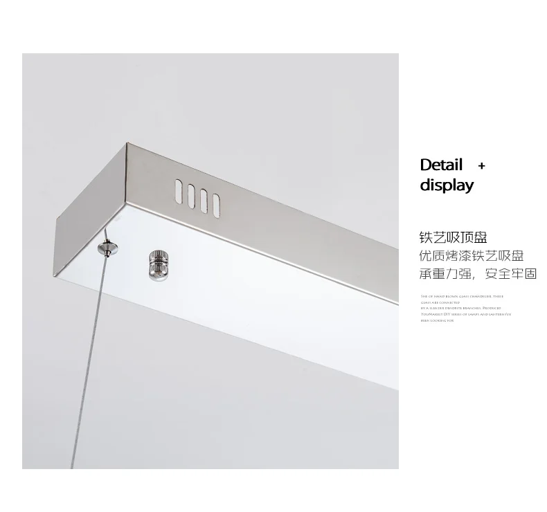 Restaurant Strip Chandelier Postmodern Light Luxury Lobby Front Desk Lamp Designer Minimalist Bar Dining Table Crystal LED Lamp
